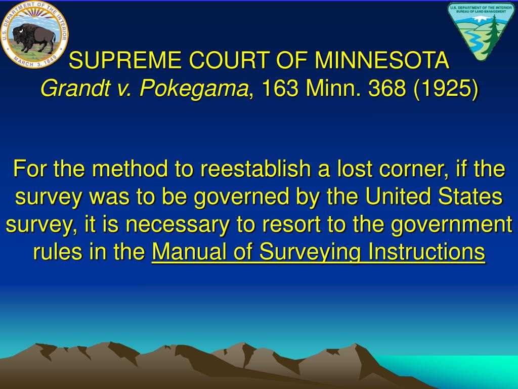 1973 manual of surveying instructions