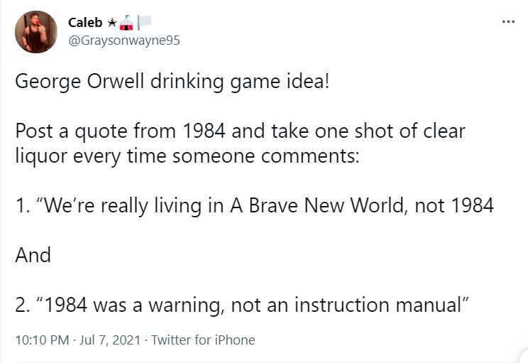 1984 was a warning not an instruction manual