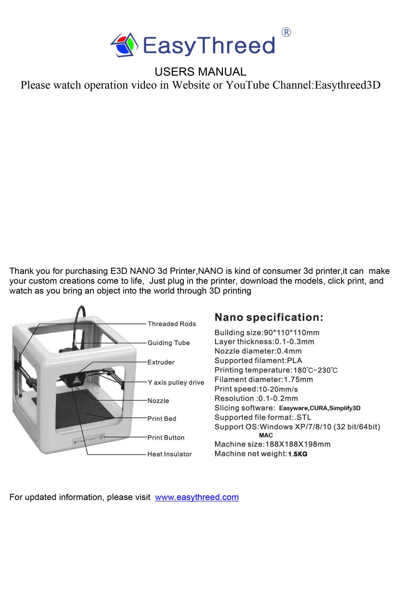 3d printer instruction manual