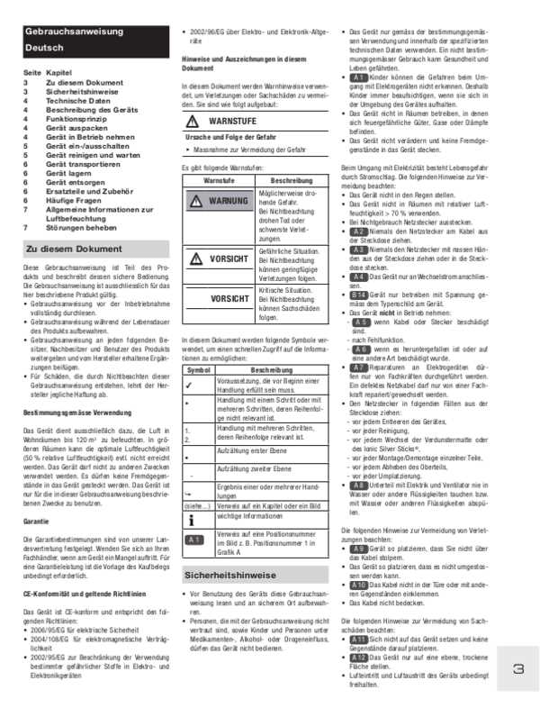 air o swiss humidifier instruction manual