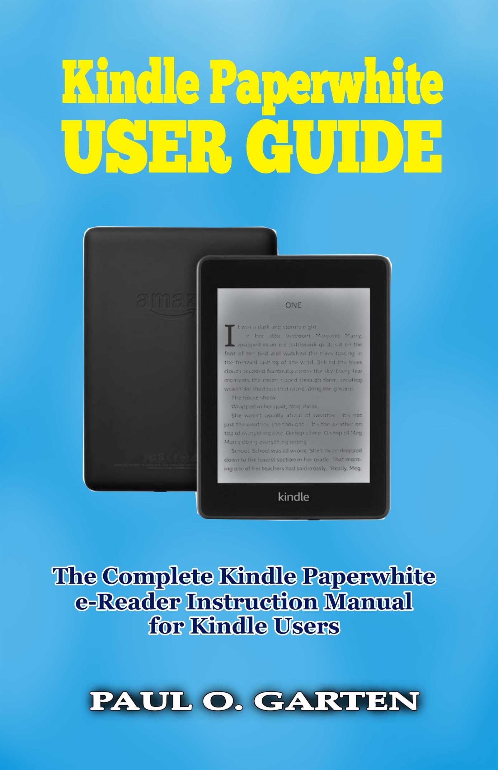 amazon kindle manual instructions