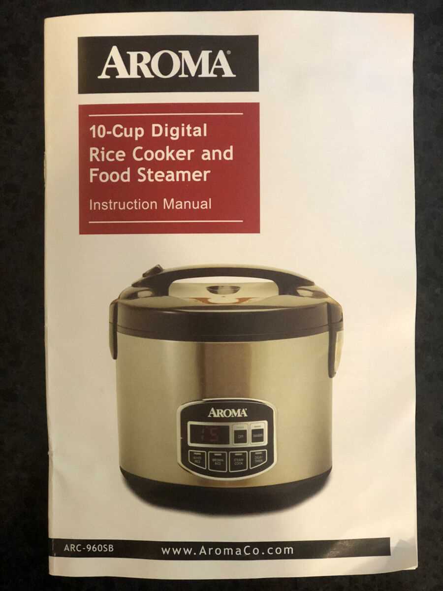 aroma rice cooker steamer instruction manual