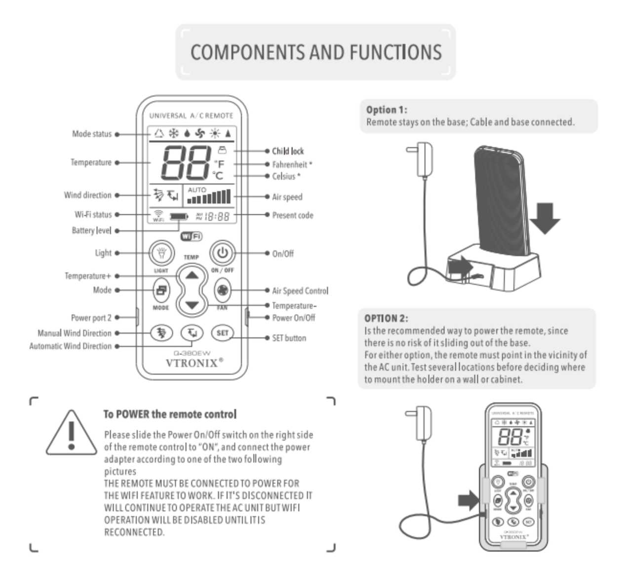 aurus mini split remote control instructions manual