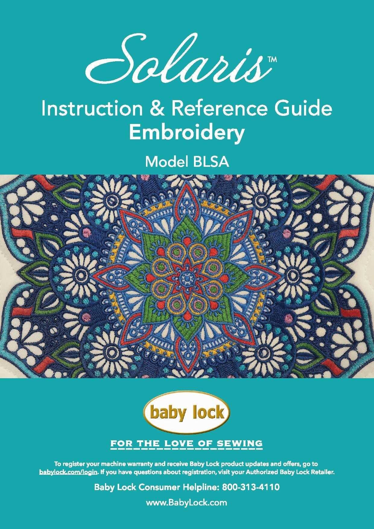 babylock solaris instruction manual