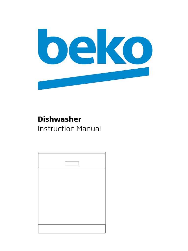 beko dishwasher instruction manual