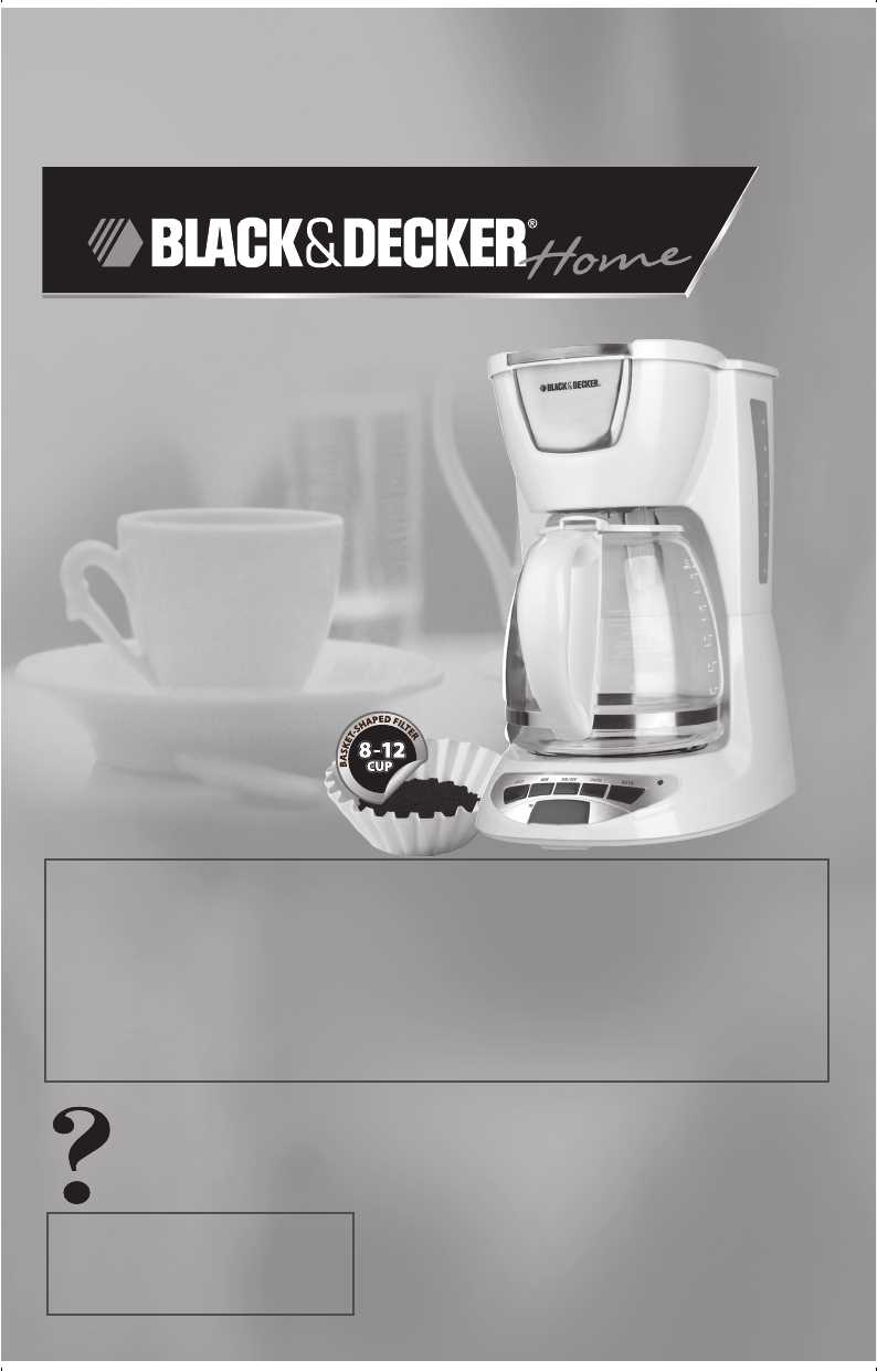 black and decker 12 cup coffee maker instruction manual