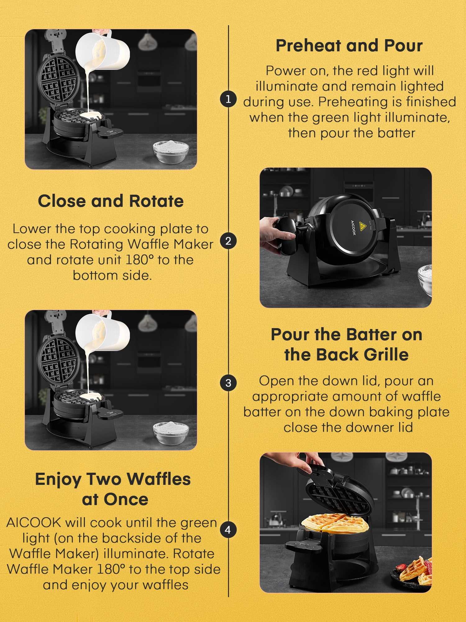 black and decker belgian waffle maker instruction manual