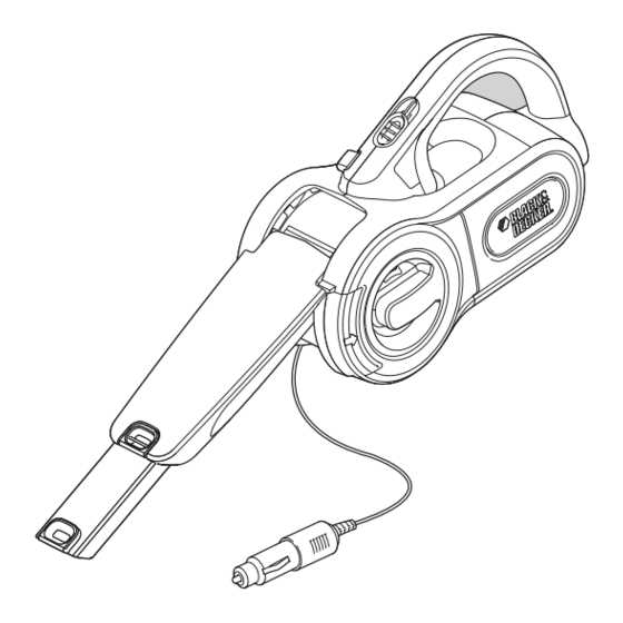 black and decker dustbuster instruction manual