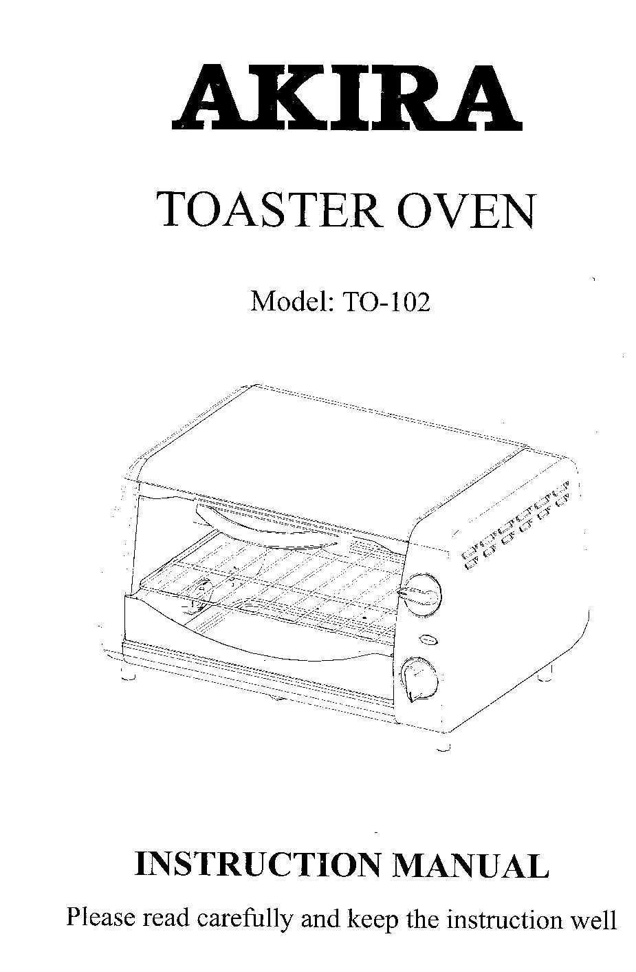 black and decker toaster oven instruction manual