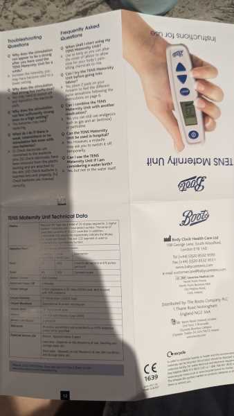 boots tens machine instructions manual