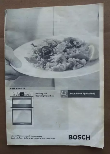 bosch oven instruction manual