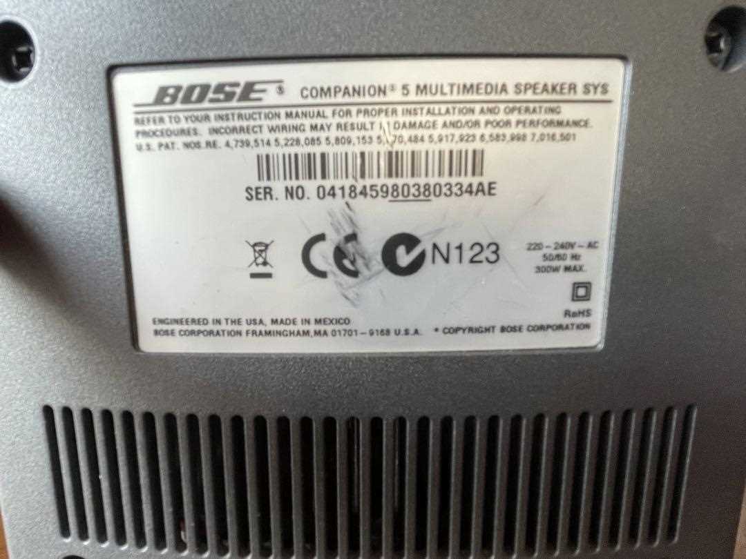 bose companion 5 instruction manual