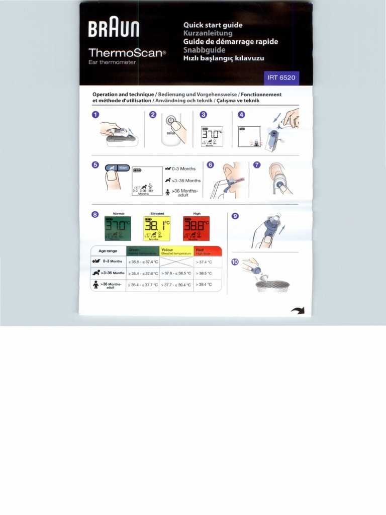 braun thermoscan instruction manual