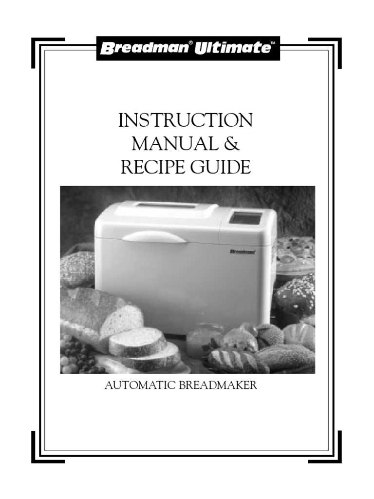 breadman plus instruction manual