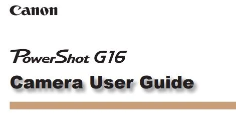 canon g16 instruction manual