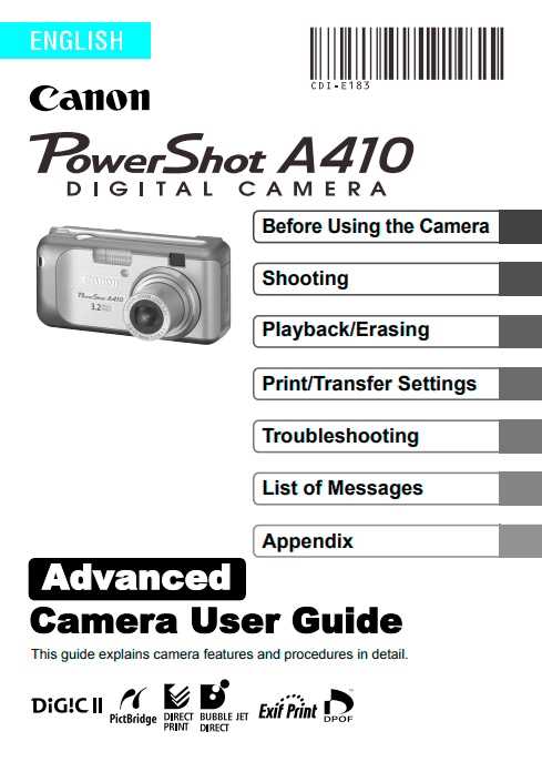 canon powershot a700 instruction manual