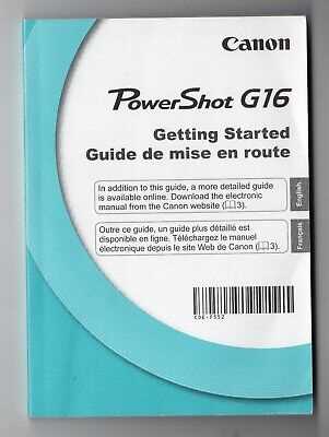 canon powershot g16 instruction manual