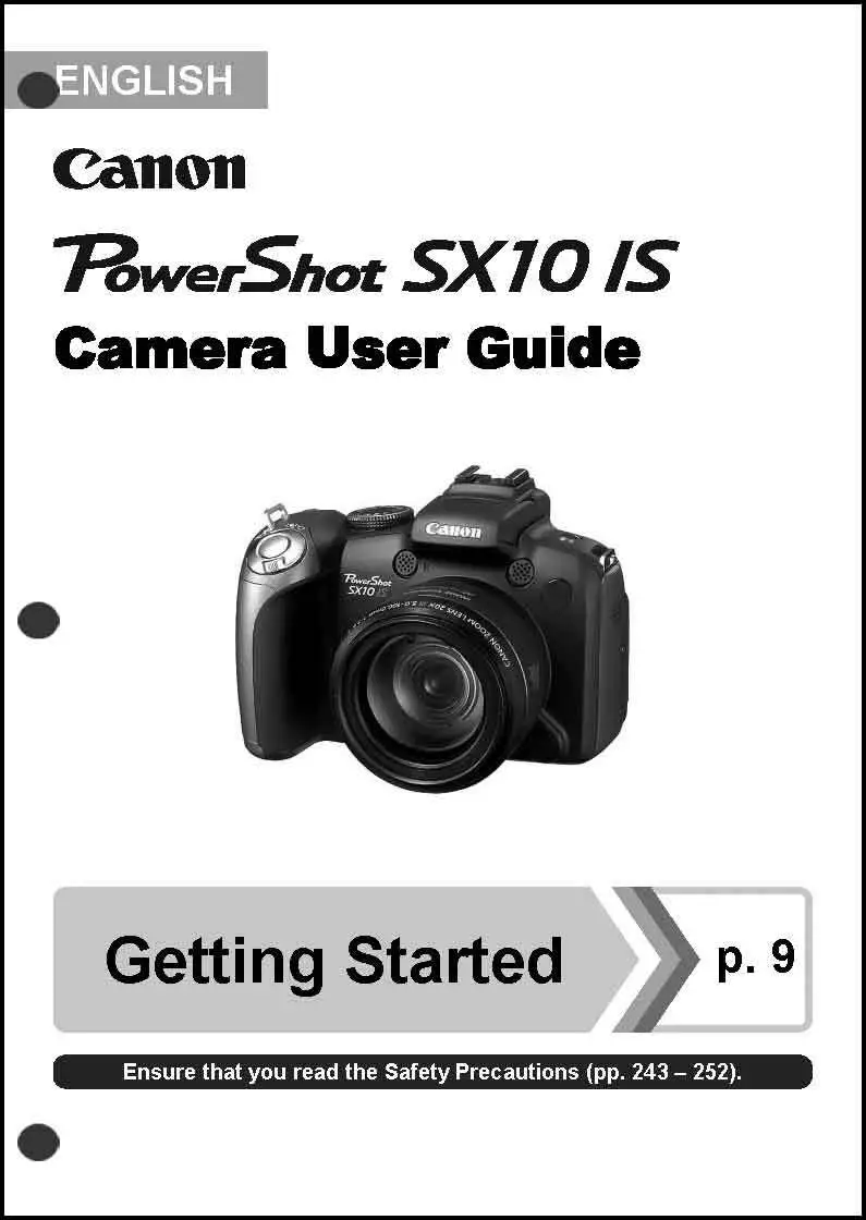 canon powershot sx110is instruction manual