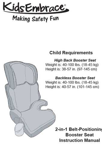 car seat instruction manual