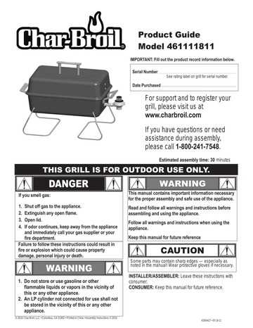 char broil bbq instruction manual