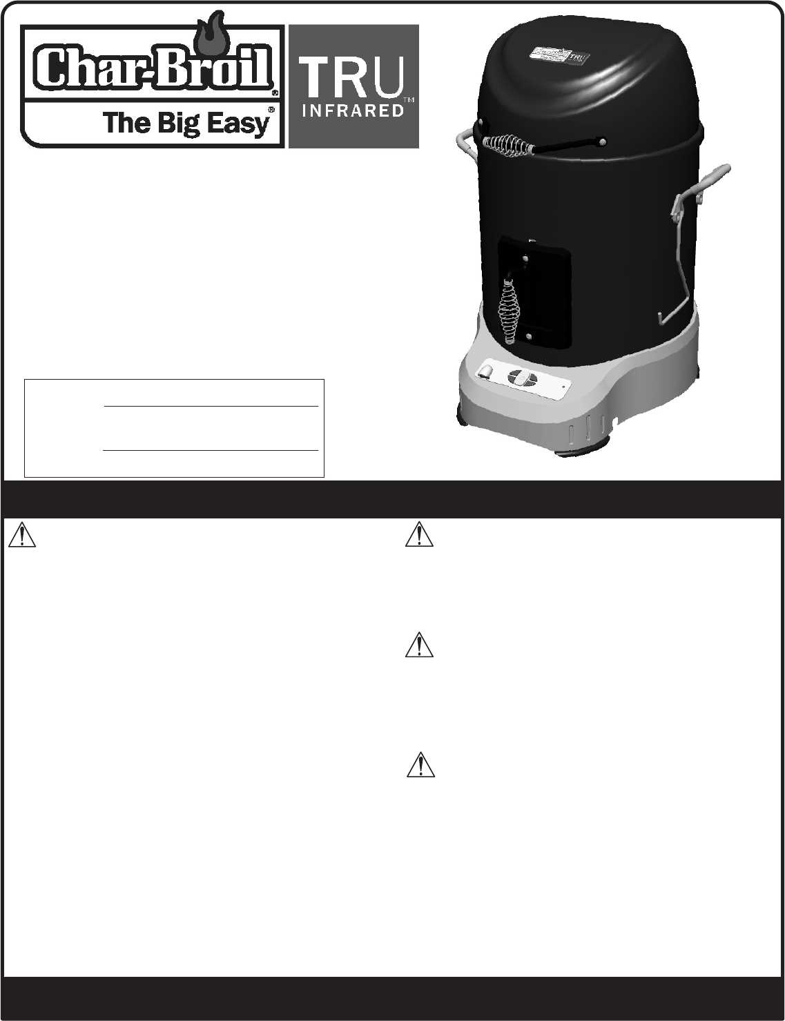 char broil electric smoker instruction manual