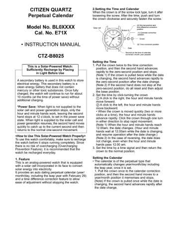 citizen eco drive wr100 instruction manual