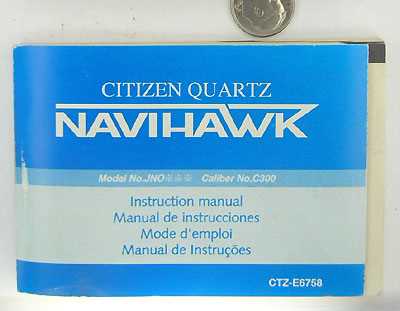 citizen navihawk instruction manual