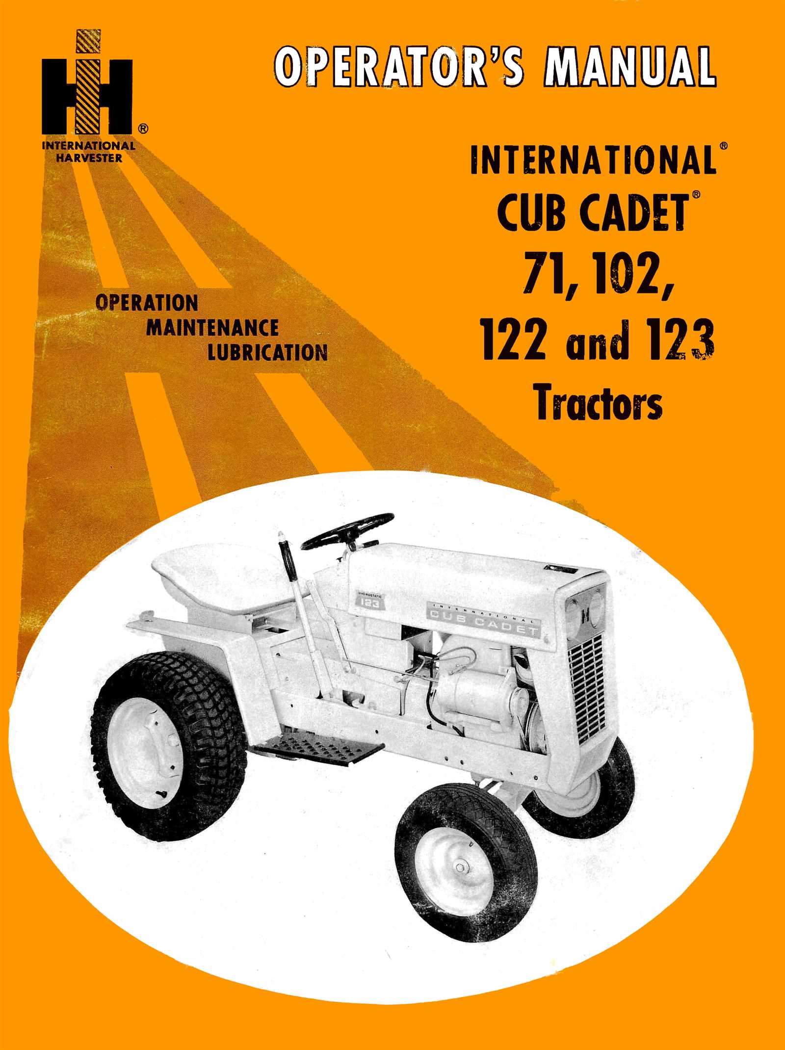 cub cadet instruction manual