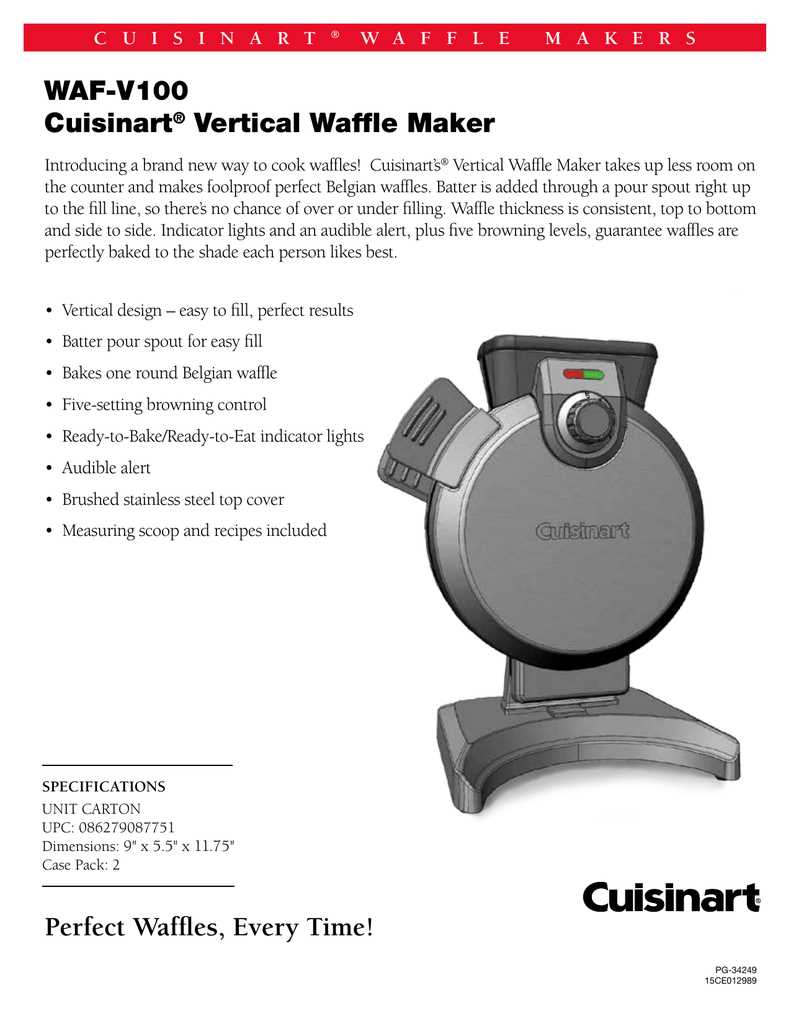 cuisinart waffle maker instruction manual