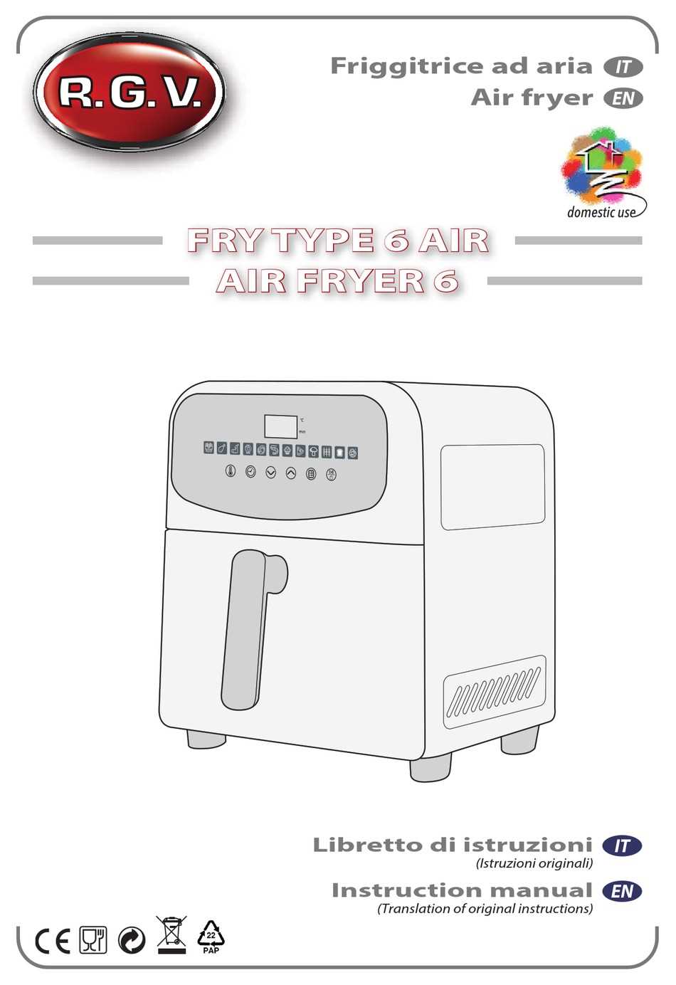 della air fryer instruction manual