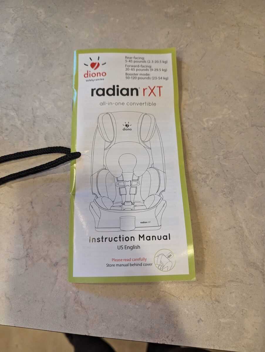 diono radian rxt instruction manual