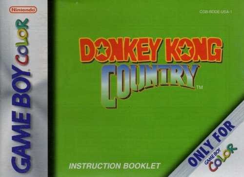 donkey kong instruction manual