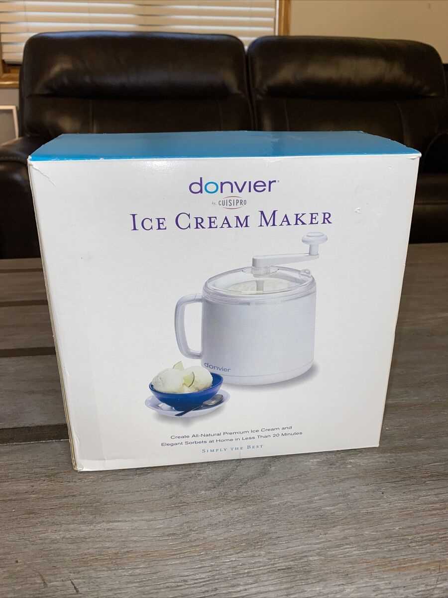 donvier ice cream maker instruction manual