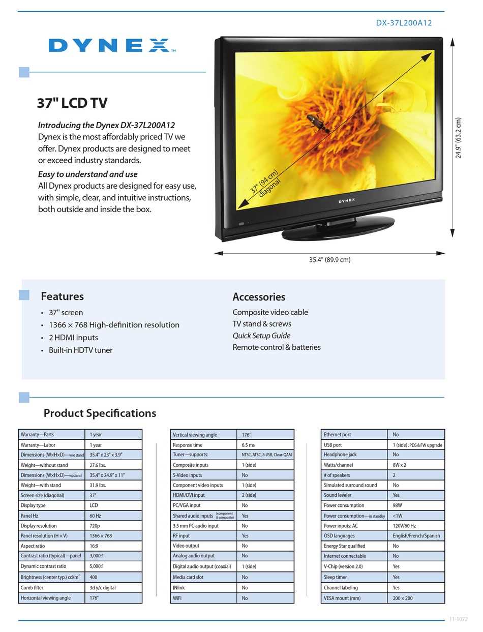 dynex tv instruction manual