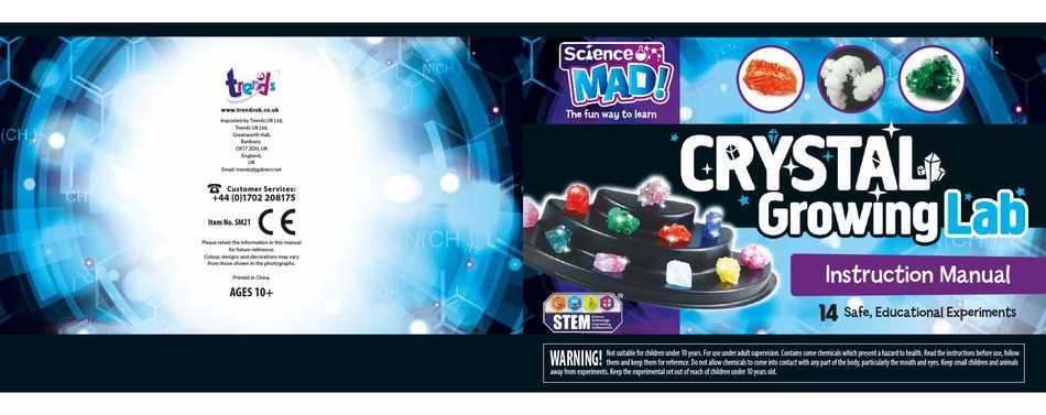 edu science crystal growing kit instructions manual