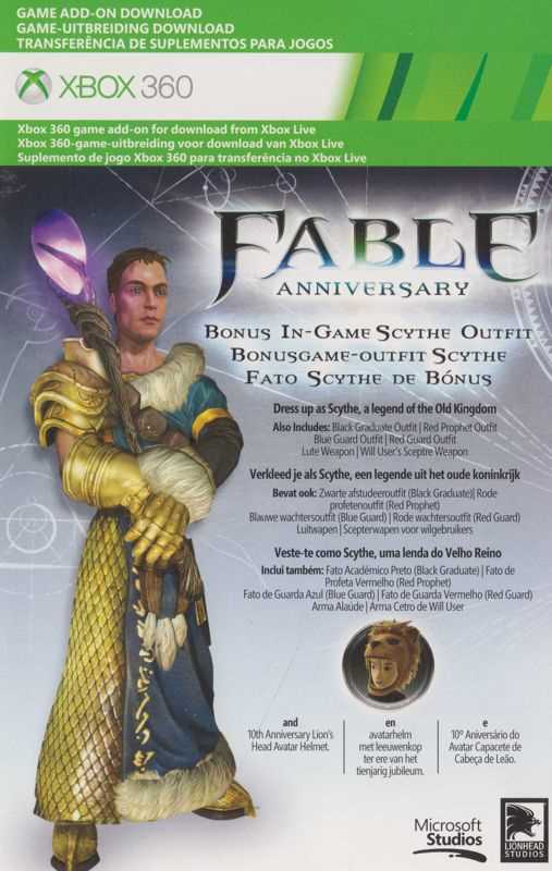 fable anniversary instruction manual