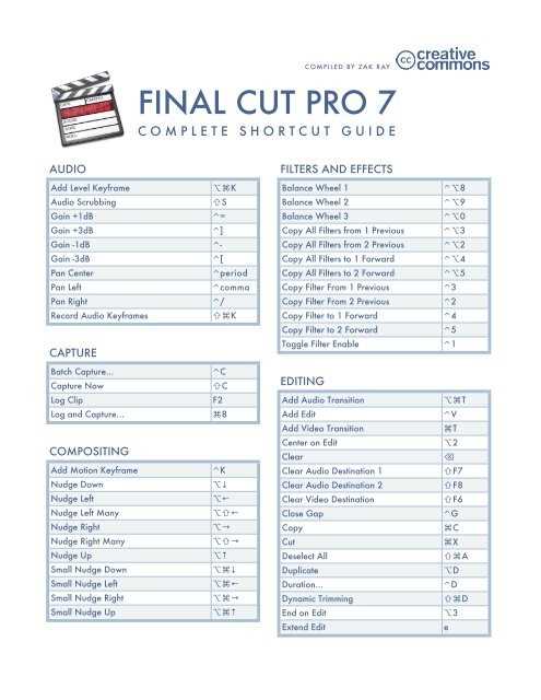 final cut pro instruction manual