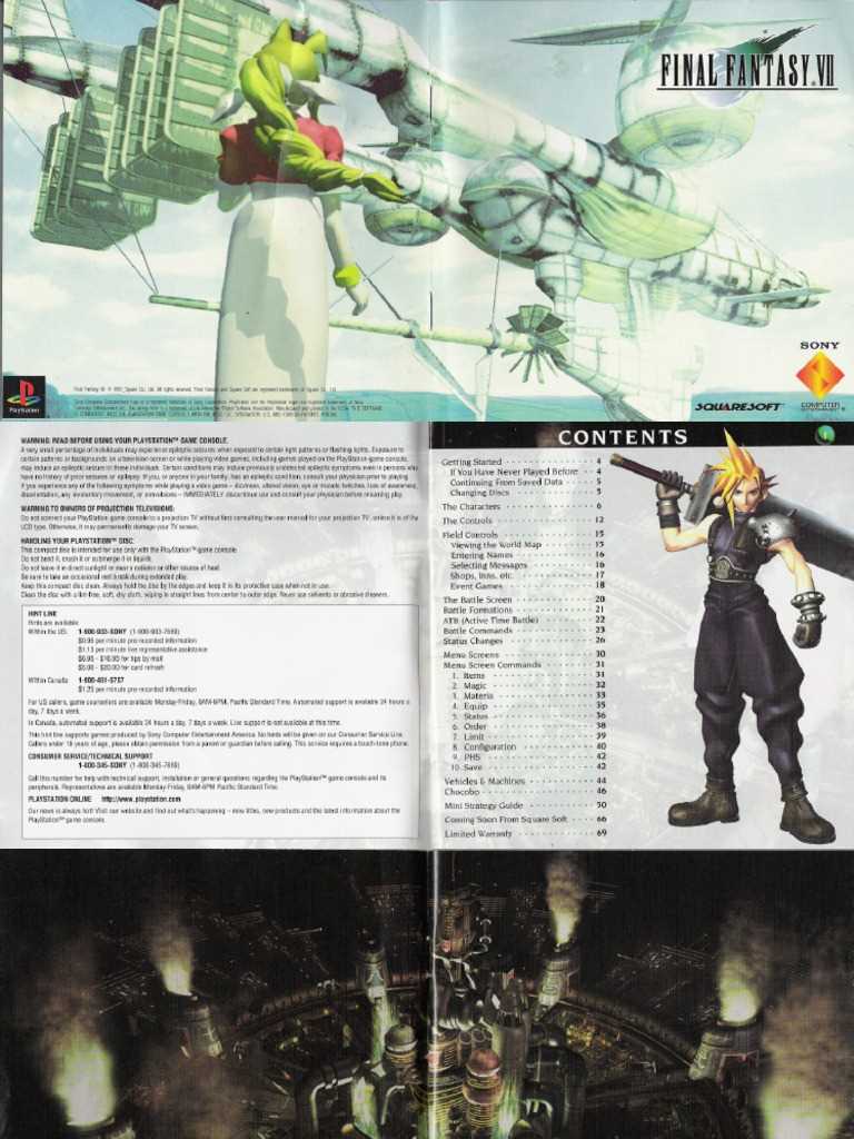 final fantasy vii instruction manual