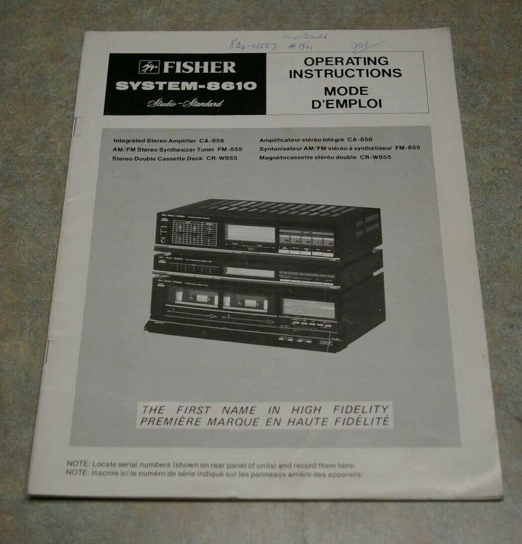 fisher 8560 instruction manual