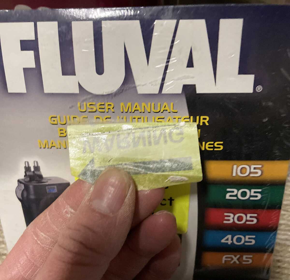 fluval 405 instruction manual