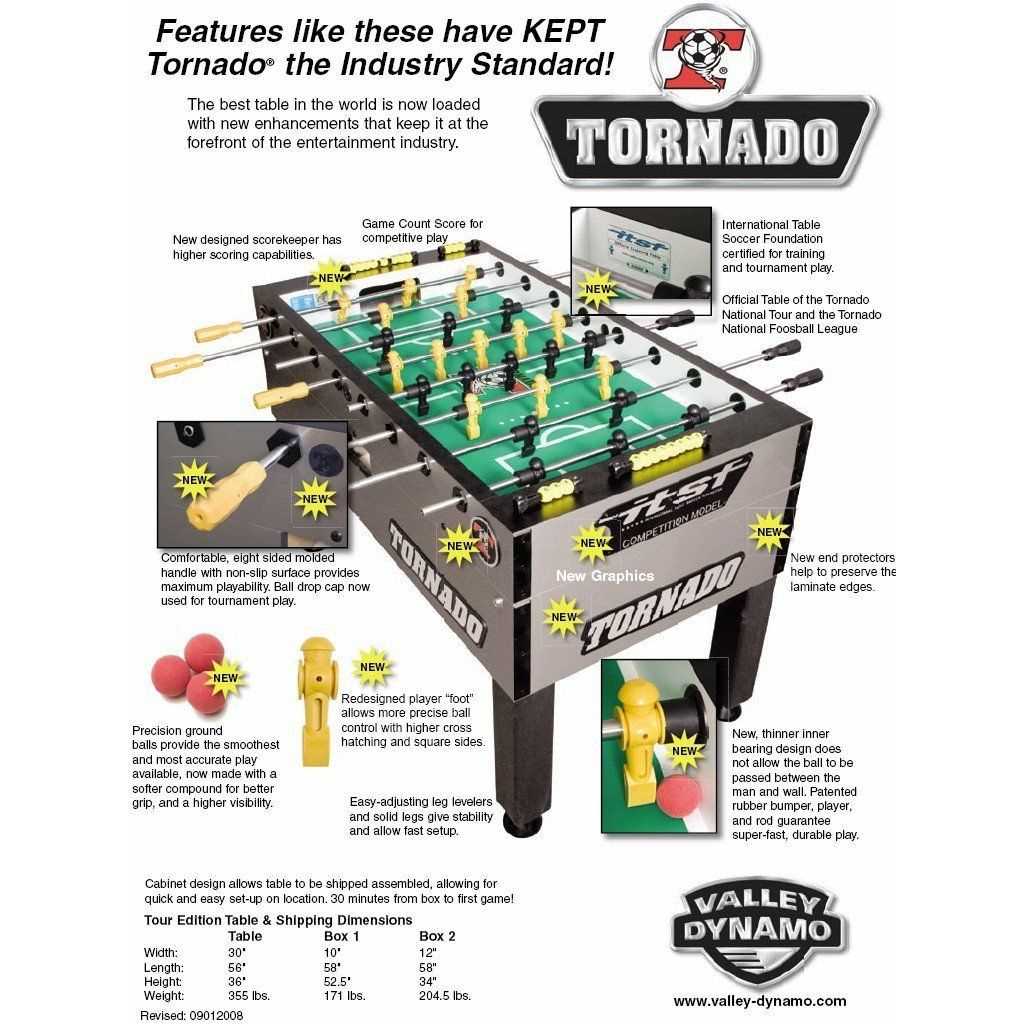 foosball table instruction manual