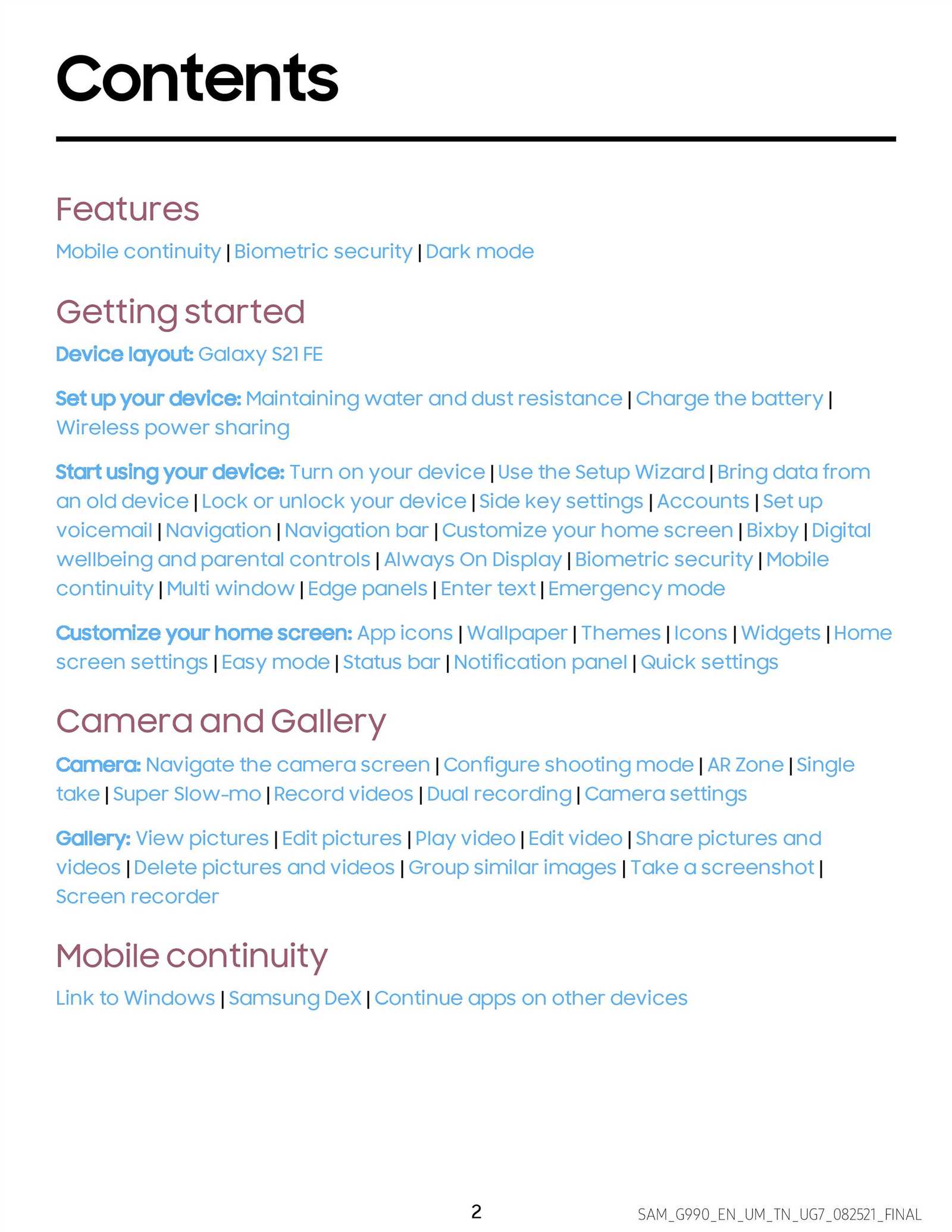 galaxy s21 fe 5g instruction manual