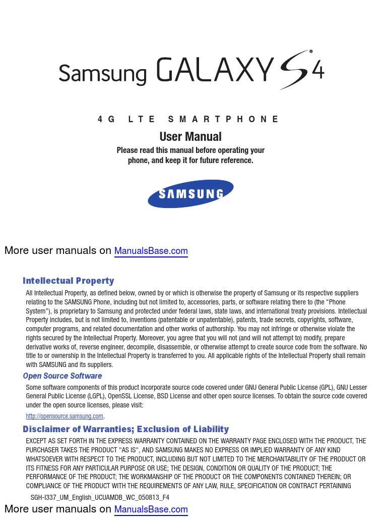 galaxy s4 instruction manual