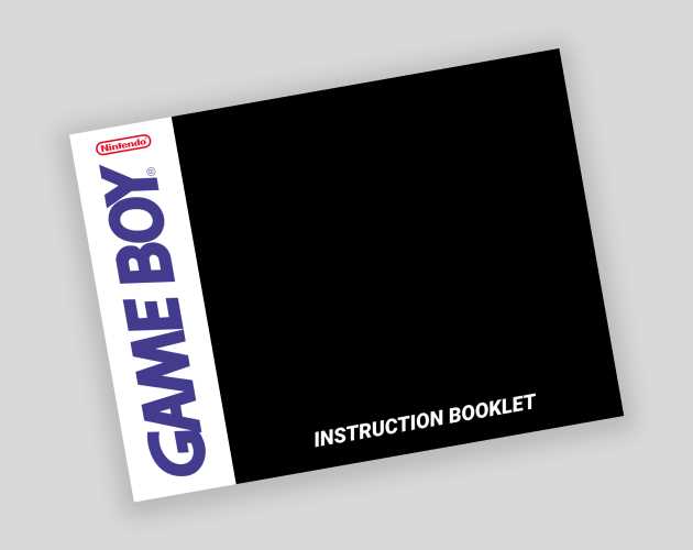 game instruction manual template