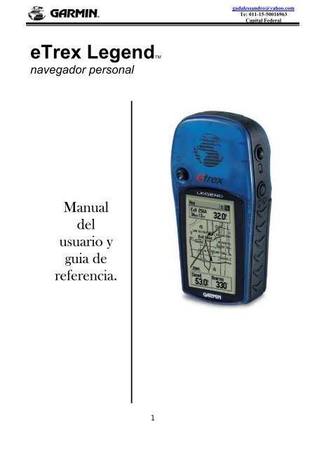 garmin etrex instruction manual