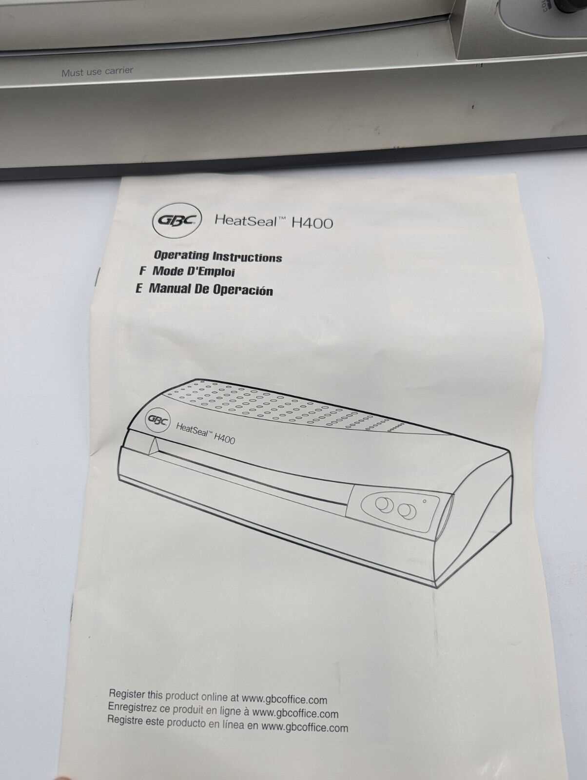 gbc heatseal h400 instruction manual