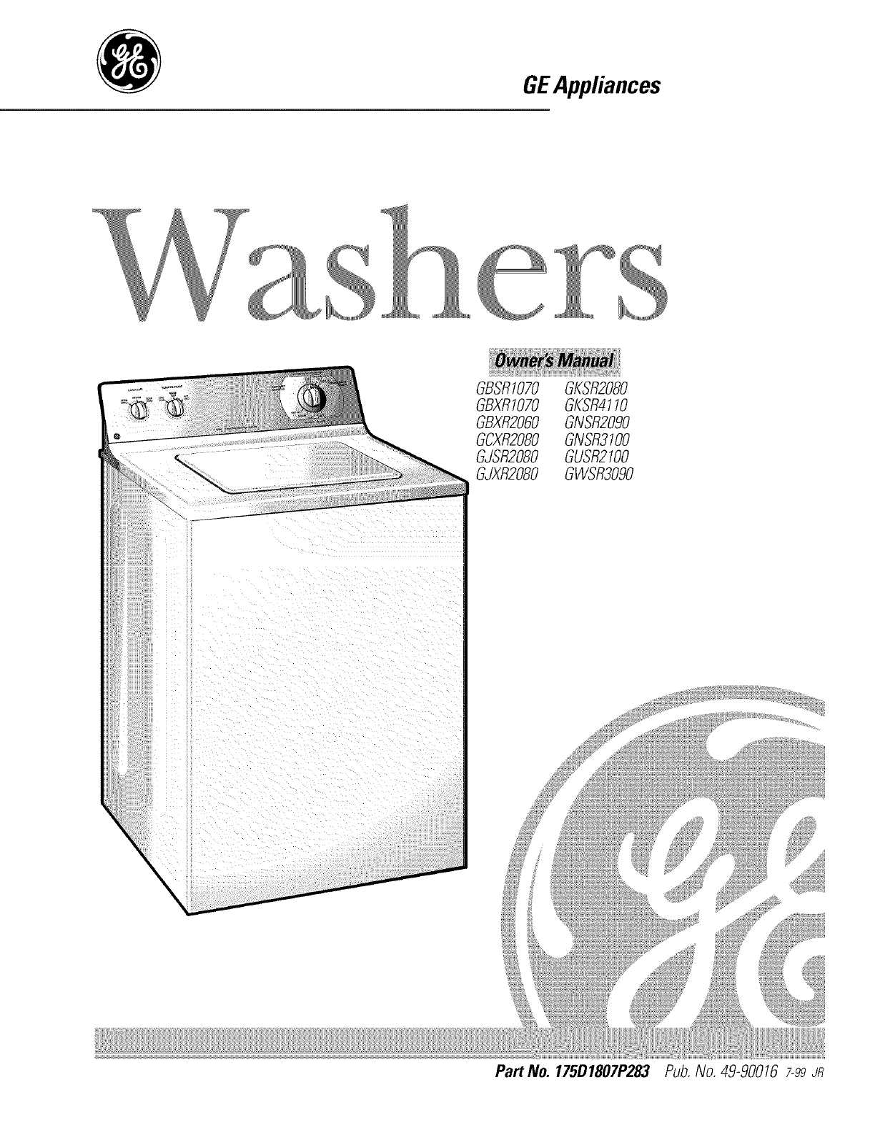 ge washing machine instruction manual