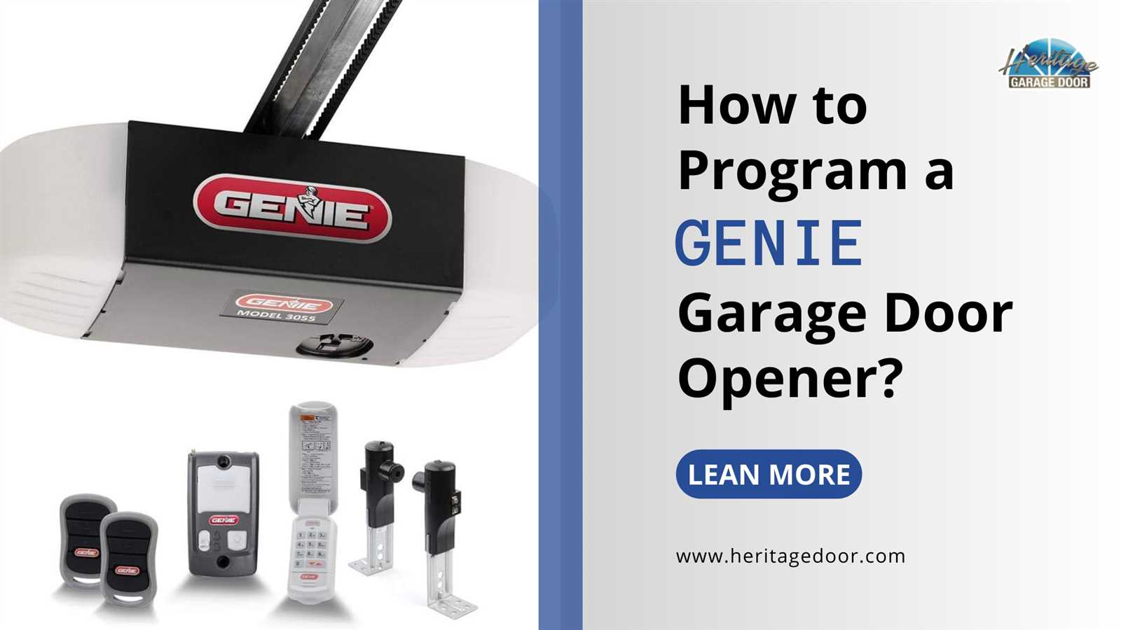 genie garage door opener instruction manual