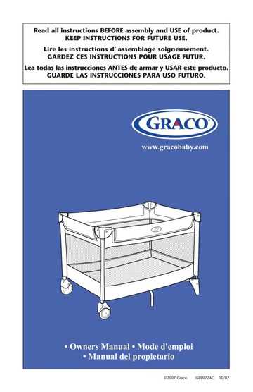 graco bassinet instruction manual