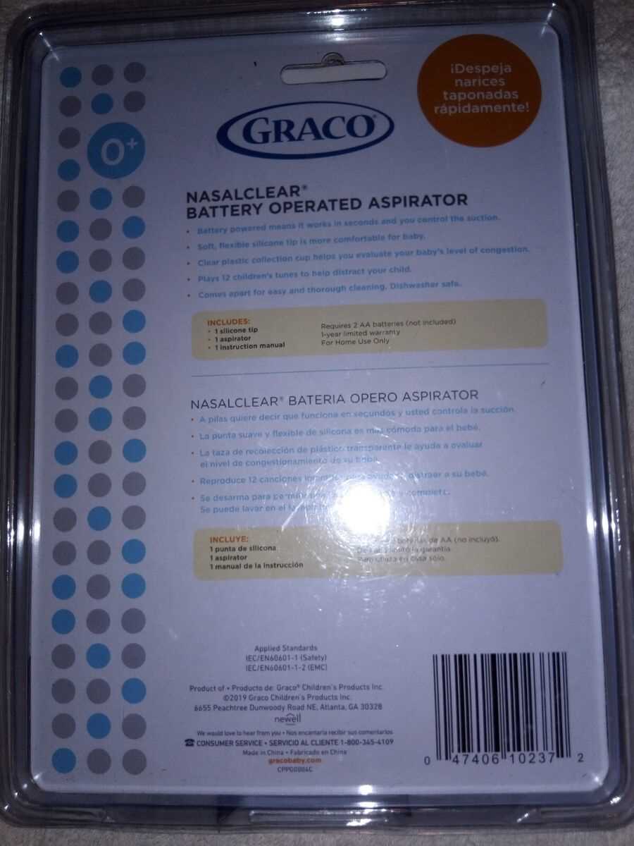 graco nasal aspirator instruction manual